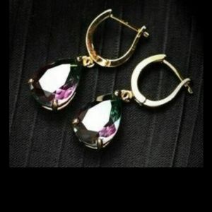 10k gold Mystic Topaz earrings